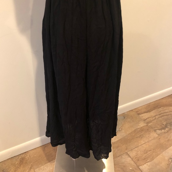 Free People Black Flowy Midi Romper Jumpsuit NWOT - Picture 7 of 7